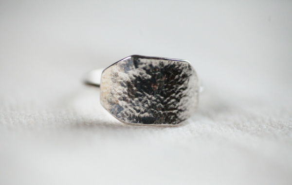Bague plateau Chaos octogonale