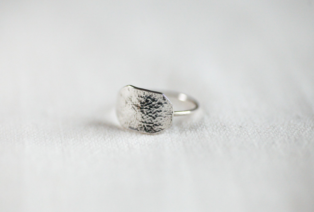 Bague plateau Chaos octogonale